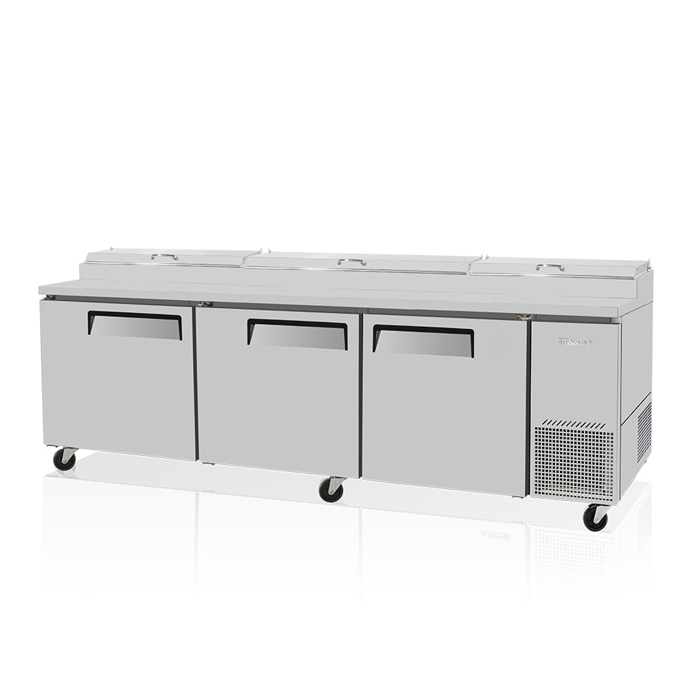 Turbo Air CTPR-93SD Pizza Prep Table 3 Doors Air Over Pans